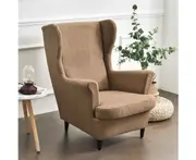 Cover, Armchair Throws, Wing Chair, Plain Jacquard Protective Thick Covers, Armchair Cover