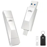 1TB USB 3.2 SSD Solid State Flash Drive,500MB/s High Speed USB C+ USB A 3.2 G...