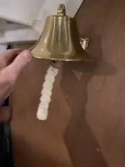 WEEMS & PLATHE BRASS 6 INCH CAPTAINS BELL WITH MOVABLE FIXED MOUNTt