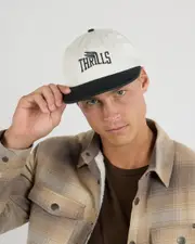 [Thrills] Thrills Men's Born To Fly 6 Panel Cap in Natural/Dark Slate One Size Natural/Dark Slate