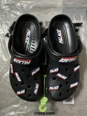 Size 10 Palace x Crocs | Classic Clog | Black | 208928-001 | Men's | Ship Now!