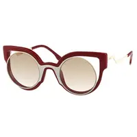 在飛比找PChome24h購物優惠-FENDI-時尚造型 太陽眼鏡(紅 + 白色)