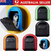 Home Safe Lockable Key Card Cabinet Storage Box 4-digit Password Lightweight