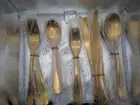 Bysta 20-Piece Gold Flatware Set Stainless Steel Silverware Forks Knives Spoons