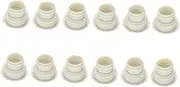 Telescopic Silicone Sink Plug Strainer 12 Pack Kitchen Bathroom Odor Blocking Easy Install White