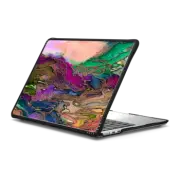 MacBook Air 13-inch (M2 - M4) Impact Case BRING ON BOHEMIA 1 Colorful Rainbow Boho Chic Summer Watercolor Painting Bohemian Nature Abstract Swirls Waves Multicolored Coral Peach Purple Green Polka Dots Ebi Emporium Design