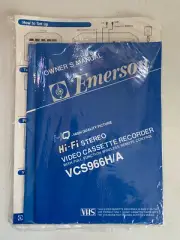 Vintage Factory Sealed EMERSON HQ Hi-Fi Stereo VCR VCS966H/A Owners Manual VHS