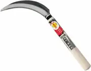 New Japanese SK-5 Steel Grass Sickle w/ Wooden Handle HOUNEN KAMA HT-0802 Japan