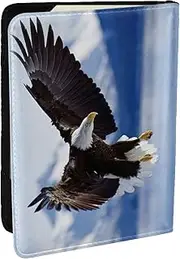 [JEJEA] Eagle Print Travel Organizer Credit Cards Case Passport BookPassport Holder Cover Wallet forTraveling,, Black, One Size