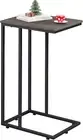 Small Side Table, C Shaped End Table for Couch, Sofa and Bed, Tv Tray Table That