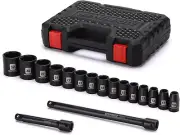 17 Pieces 1/2-Inch Drive Shallow Impact Socket Set, Includes 10Mm to 32Mm, 5", 1