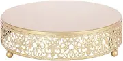 Cake Holder, Gold Cake Stand Metal Cupcake Display Stand Glossy Metallic Finish Holder for Wedding Birthday Afternoon Tea L 11.8 in, Cupcake Stand