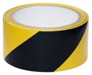 ProTech Bright Black + Yellow Caution/Safety Tape; High Visibility Warning