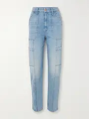 [Mother] Mother - + Net Sustain The Private Double Pocket Skimp Paneled Jeans - Light denim - 26 26 Blue