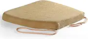 Chair Pads for Dining Chairs Set of 6, Cotton and Linen Kitchen Chair Cushions, 4cm/1.6in Thickened Seat Cushions for Dining Chairs Washable Seat Pads with Zipper Beige
