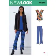 New Look Sewing Pattern N6645 6645 Misses' Jacket, Top and Pants