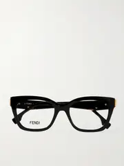 [Fendi Eyewear] Fendi Eyewear - Fendi First Square-frame Acetate Optical Glasses - Black - One size One size Black