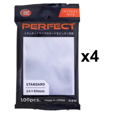400 KMC Perfect Size Inner Sleeves Card Protectors Barrier Standard 64 x 89mm 4x