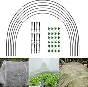 Garden Hoops for Raised Beds - Garden Fiberglass Support Frame - Raised Beds Netting for Farm, Yard, Portable Seedlings Frame for Indoors & Outdoors Jmedic
