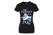 Grindstore Womens/Ladies My Patronus Is A Pug T-Shirt (Black) (XXL)