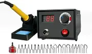New Upgrade Wood Burning Kit, 30W Woodburner Tool Machine, Pyrography Set 20Pcs Pyrography Nibs Portable Pyrography Machine Wood Crafts Kit (Digital Display-Single Port)