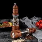 1PC Visible Bottle Body Salt Pepper Mill Pepper Abrader Spice Grinder Bottle
