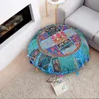 Large Bohemian Round Pillow Cushion Cover Floor Patchwork Throw Bohemian Decor