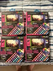 4 Tzumi Aura LED Mood Light Strip USB Powered Remote Control For LCD TV Lot