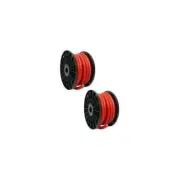(2) 1/0 Gauge 50 FT Xtreme Twisted Power Ground Wire Cables | Red