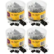 240PC Marbig Paper Fold Back/Binder Clips Assort Sizes Office/Home Use/Essential