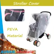 Universal Baby Stroller Rain Cover Hail Clear Hook Loop Straps 90cm x 95cm