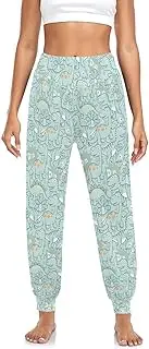 [Joisal] Cute Cookies Snowman Plaid Christmas Baggy Sweatpants for Women, Lounge Pants Women