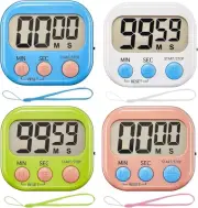 Classroom Timer for Kids, Kitchen Timer, Magnetic Digital Clock - 4 Pack