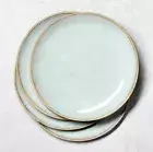 Hearth and Hand Blue Stoneware Dinner Plates Reactive Exposed Rim Set of 4 NWT