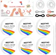 11 Rolls Elastic Bracelet String 0.4Mm,0.5Mm,0.6Mm,0.7Mm,0.8Mm,1Mm Crystal Clear