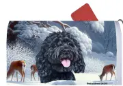 Cockapoo Winter Wonderland Mail Box Cover