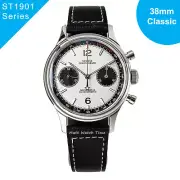 Seagull Sugess ST1901 Panda White Chronograph Sapphire, Display Back, 1963 BNIB