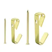 120Pcs Heavy Duty Picture Hooks Golden Hardware for Frames Painting Easy Install