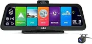 10" 4G Car DVR Camera FHD 1080P Android 8.1 Dash Cam Navigation ADAS Vehicle Video Recorder Dual Lens Night Vision(4G 15M Back Camera,32G)