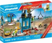 Playmobil 71650 Action Heroes: Construction Site 138 pcs Toy Building Kit