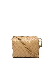 BOTTEGA VENETA Small Loop $2900 Dark Praline Leather Camera Bag New/Authentic