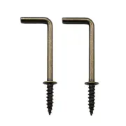 2 Inch 1 Shape Screw Hooks Bronze L 7 in