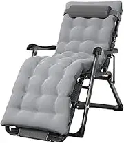 Zero Gravity Lounge Chair, Premium Folding Reclining Chair 15 Position Garden Zero Gravity Chair Adjustable for Beach Lawn Camping Pool Tanning Sun Sunbathing Cot Chair Lounge Chair (Color : A)