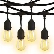 96Ft Outdoor String Lights LED String Lights Waterproof Vintage Style Outdoor...