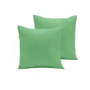 Pair of Polyester Cotton European Pillowcases Frost