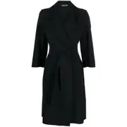 [Chiara Boni] Chiara Boni Saveria Belted Duster Coat L BLACK