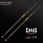 DRUM STICKS 3x CHAOS X5A BLACK & GOLD DRUMSTICKS 3 PAIRS DRUM STICKS