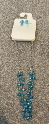 New Croft & Barrow Beaded Necklace And Earring Set