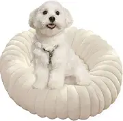 Dog Bed for Small Dogs,Donut Cat Bed Soft Plush Dog Bed - Round Cat Couch Washable Anti-Slip Pet Beds for Small Dogs & Small Cats