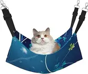 EdWal Blue Mini Flower Swirl print Soft Sleeping Hammock Cat Hammock for Cage Hanging,Pet Hammock Bed Adjustable for Small Animals